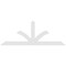 Ekena Millwork Richland Architectural Grade PVC Gable Bracket, 108"W x 40 1/2"H x 2"D x 6"F, 9/12 Pitch GBP108X41X0206RIC00 - alternate 4